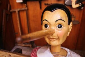 Pinocchio mensonge pour illustrer la Miviludes