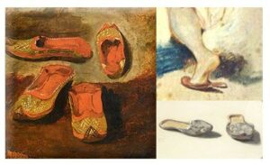 Etudes de babouches Eugène Delacroix