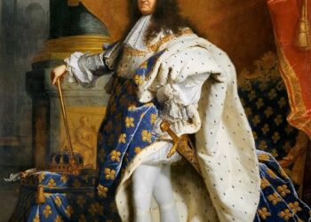 Louis XIV en costume de sacre, par Hyacinthe Rigaud, 1701