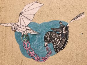 Attelage de Paix © photo Eric Desordre sur les murs de Sète