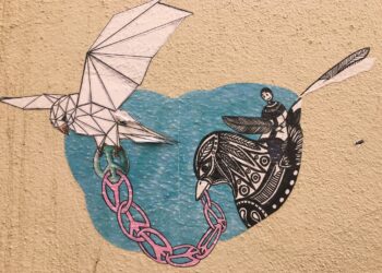 Attelage de Paix © photo Eric Desordre sur les murs de Sète