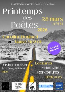 Nouvelles Sentes Printemps des poètes Dijon 2026